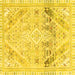 Square Abstract Yellow Modern Rug, abs2131yw