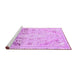 Sideview of Machine Washable Abstract Purple Modern Area Rugs, wshabs2131pur