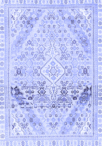 Abstract Blue Modern Rug, abs2131blu