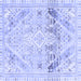 Square Abstract Blue Modern Rug, abs2131blu