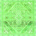 Square Machine Washable Abstract Green Modern Area Rugs, wshabs2131grn