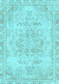 Abstract Light Blue Modern Rug, abs2132lblu