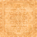 Square Machine Washable Abstract Orange Modern Area Rugs, wshabs2132org