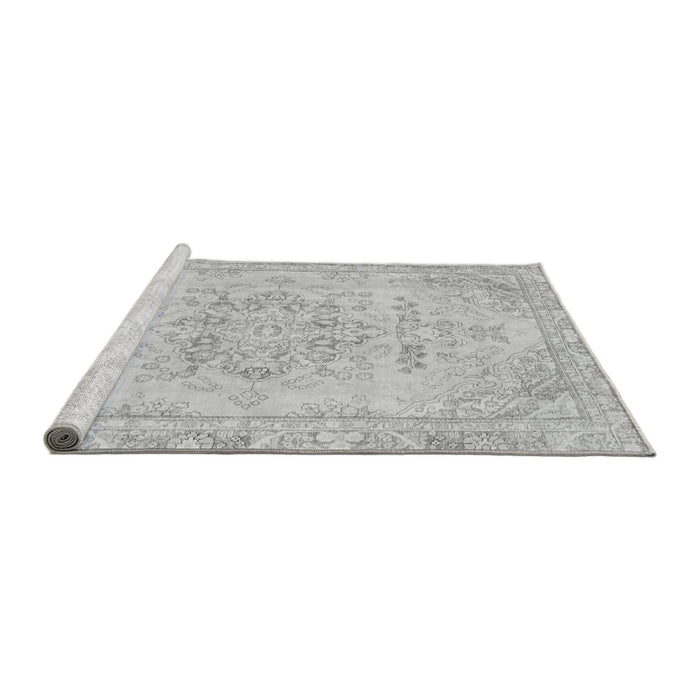 Sideview of Machine Washable Abstract Gray Modern Rug, wshabs2132gry