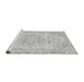 Sideview of Machine Washable Abstract Gray Modern Rug, wshabs2132gry