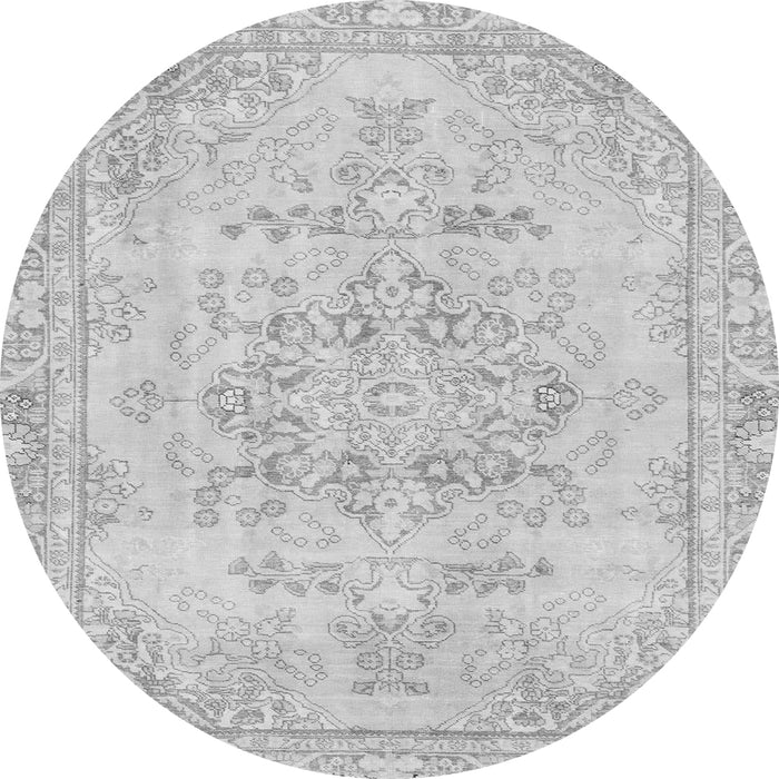 Round Machine Washable Abstract Gray Modern Rug, wshabs2132gry