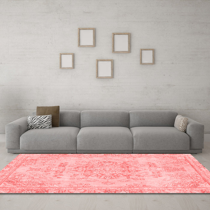 Modern Red Washable Rugs