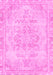 Machine Washable Abstract Pink Modern Rug, wshabs2132pnk