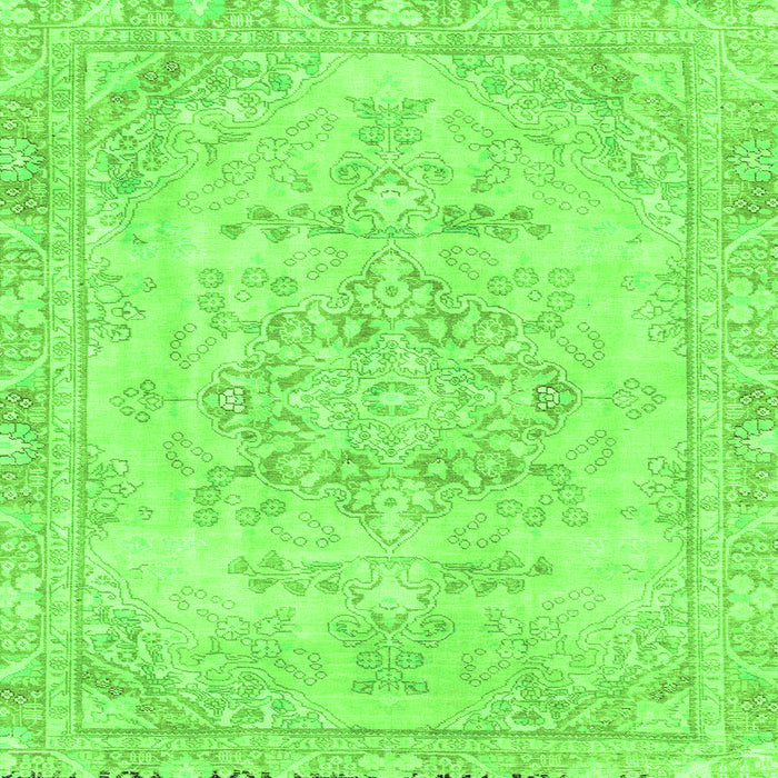 Square Machine Washable Abstract Green Modern Area Rugs, wshabs2132grn