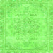 Square Abstract Green Modern Rug, abs2132grn