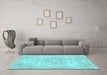 Machine Washable Abstract Light Blue Modern Rug in a Living Room, wshabs2132lblu