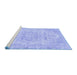 Sideview of Machine Washable Abstract Blue Modern Rug, wshabs2132blu