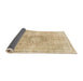 Sideview of Abstract Brown Gold Modern Rug, abs2133