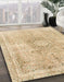 Machine Washable Abstract Brown Gold Rug in a Family Room, wshabs2133