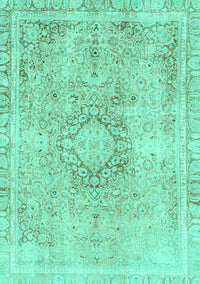 Abstract Turquoise Modern Rug, abs2133turq