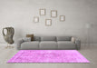 Machine Washable Abstract Purple Modern Area Rugs in a Living Room, wshabs2133pur