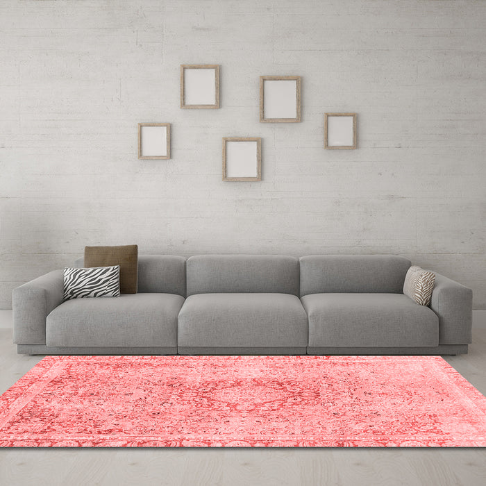 Modern Red Washable Rugs