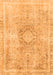 Machine Washable Abstract Orange Modern Area Rugs, wshabs2133org