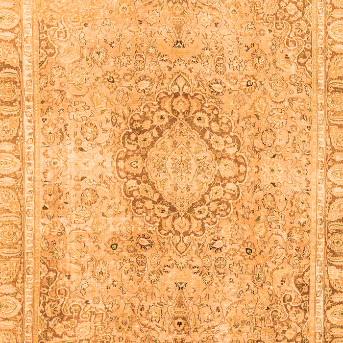 Machine Washable Abstract Orange Modern Area Rugs, wshabs2133org