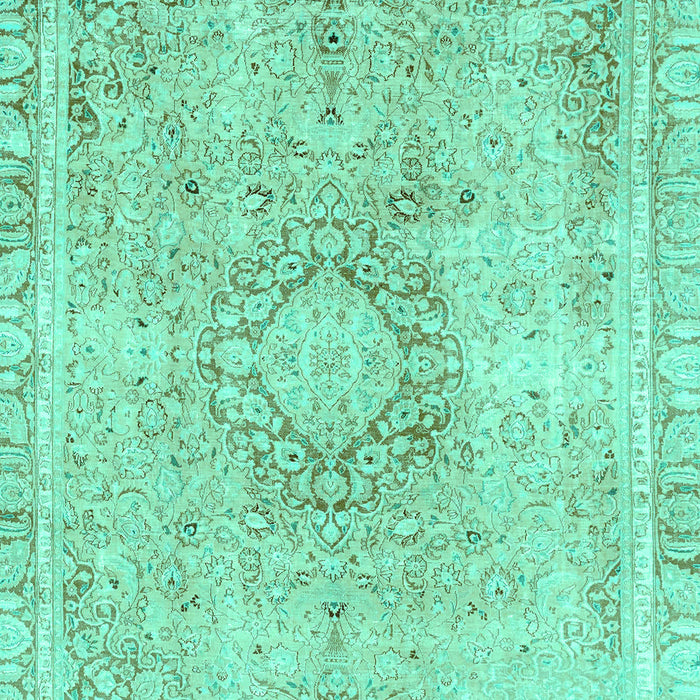 Machine Washable Abstract Turquoise Modern Area Rugs, wshabs2133turq