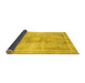 Sideview of Abstract Yellow Modern Rug, abs2133yw