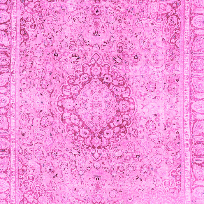 Machine Washable Abstract Pink Modern Rug, wshabs2133pnk