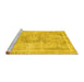 Sideview of Machine Washable Abstract Yellow Modern Rug, wshabs2133yw