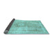 Sideview of Abstract Light Blue Modern Rug, abs2133lblu