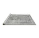 Sideview of Machine Washable Abstract Gray Modern Rug, wshabs2133gry