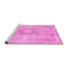 Sideview of Machine Washable Abstract Pink Modern Rug, wshabs2133pnk