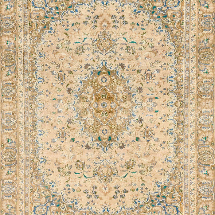 Machine Washable Abstract Brown Gold Rug, wshabs2134