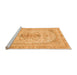 Sideview of Machine Washable Abstract Orange Modern Area Rugs, wshabs2134org