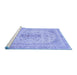 Sideview of Machine Washable Abstract Blue Modern Rug, wshabs2134blu