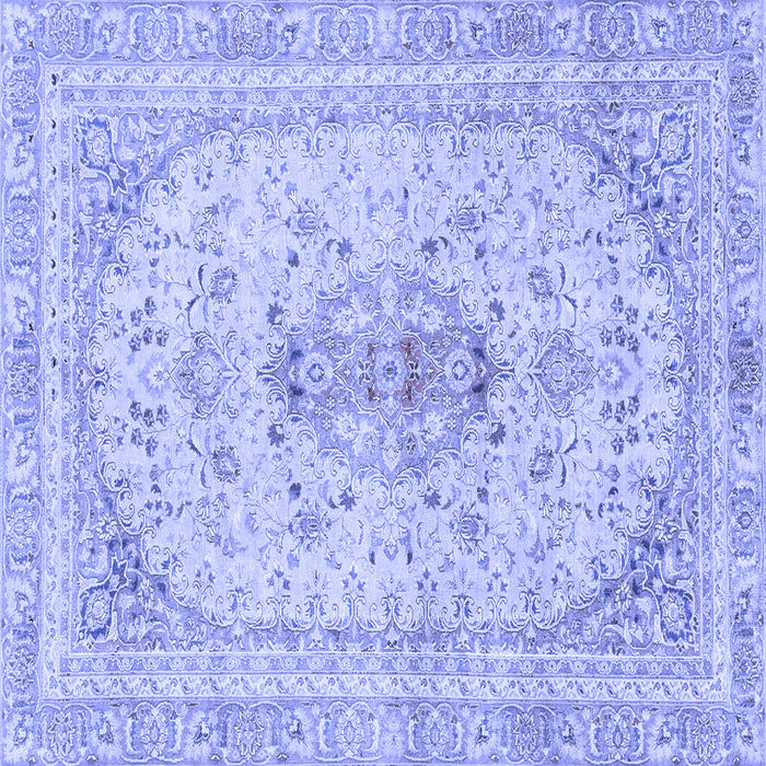 Square Machine Washable Abstract Blue Modern Rug, wshabs2134blu