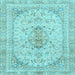 Square Abstract Light Blue Modern Rug, abs2134lblu