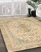 Machine Washable Abstract Brown Gold Rug in a Family Room, wshabs2134