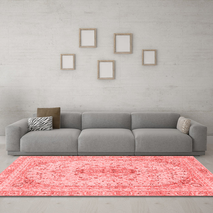 Modern Red Washable Rugs