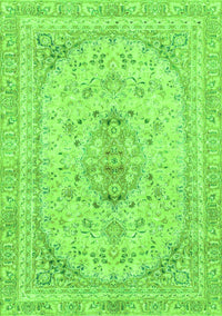 Abstract Green Modern Rug, abs2134grn