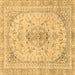 Square Abstract Brown Modern Rug, abs2134brn