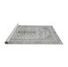 Sideview of Machine Washable Abstract Gray Modern Rug, wshabs2134gry