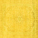 Square Abstract Yellow Modern Rug, abs2135yw