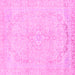 Square Machine Washable Abstract Pink Modern Rug, wshabs2135pnk