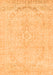 Machine Washable Abstract Orange Modern Area Rugs, wshabs2135org