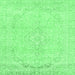 Square Machine Washable Abstract Emerald Green Modern Area Rugs, wshabs2135emgrn