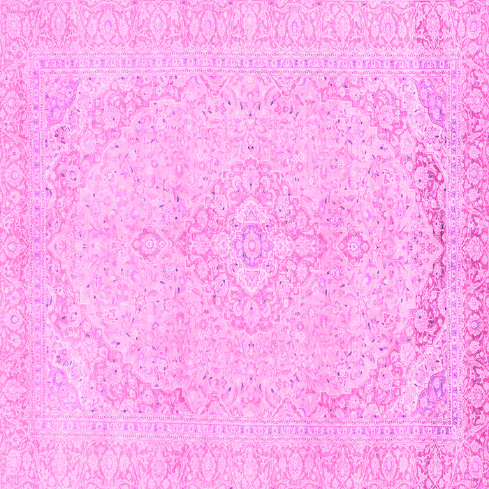 Square Abstract Pink Modern Rug, abs2135pnk