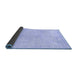 Sideview of Abstract Blue Modern Rug, abs2135blu