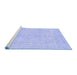 Sideview of Machine Washable Abstract Blue Modern Rug, wshabs2135blu