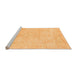 Sideview of Machine Washable Abstract Orange Modern Area Rugs, wshabs2135org