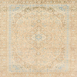Square Abstract Khaki Gold Modern Rug, abs2135