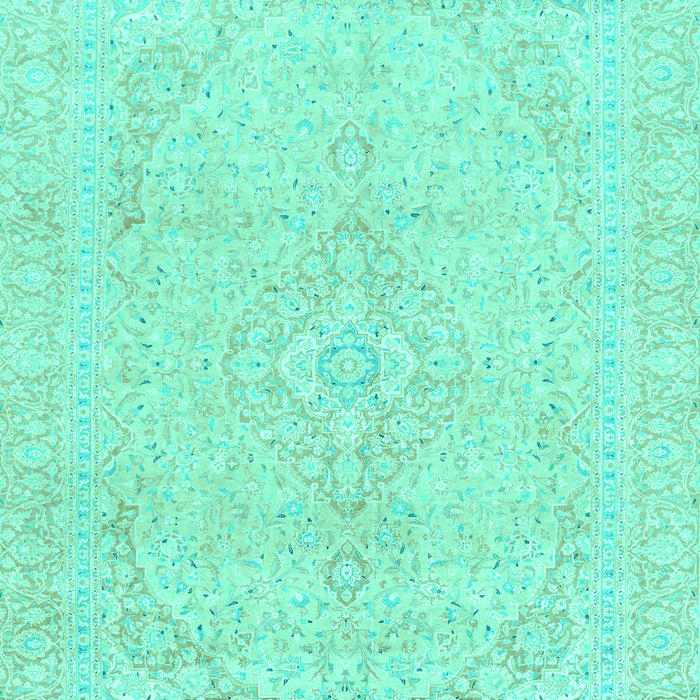 Machine Washable Abstract Turquoise Modern Area Rugs, wshabs2135turq